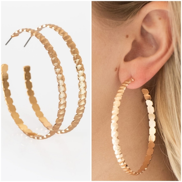 TOTALLY OFF THE HOOP GOLD EARRINGS